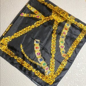 Elegant Black and Gold Scarf